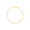 DESIGNER GOLD PEARL AND GOLD BEAD STATION BRACELET