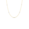 DESIGNER GOLD PEARL STATION LONG NECKLACE