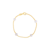 DESIGNER GOLD FOUR STATION PEARL BRACELET