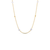 DESIGNER GOLD FOUR STATION PEARL BEAD NECKLACE