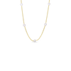 DESIGNER GOLD PEARL BEAD STATION NECKLACE