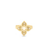 PETITE VENETIAN PRINCESS DIAMOND AND SATIN FINISH SMALL FLOWER RING