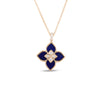 VENETIAN PRINCESS DIAMOND AND LAPIS SMALL FLOWER NECKLACE