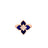 VENETIAN PRINCESS DIAMOND AND LAPIS SMALL FLOWER RING