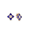 VENETIAN PRINCESS DIAMOND AND LAPIS SMALL FLOWER STUD EARRINGS