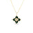 VENETIAN PRINCESS DIAMOND AND MALACHITE SMALL FLOWER NECKLACE