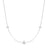 Roberto Coin Love in Verona Flower Station Necklace in 18K White Gold, Three Stations (front view)