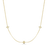 Roberto Coin Love in Verona Flower Station Necklace in 18K Yellow Gold, Three Stations (front view)