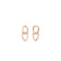 Pair of gold chain link earrings with diamond accents on the connecting link detail.