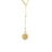 The VENETIAN PRINCESS SMALL DIAMOND MEDALLION NECKLACE by Roberto Coin features a gold chain with elongated links and an 18K yellow gold, textured round pendant adorned with a sparkling diamond cluster for minimalist elegance.