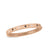 The Roberto Coin VENETIAN PRINCESS BLACK AND WHITE DIAMOND SATIN BANGLE in 18K rose gold showcases alternating black and white floral motifs, a patterned inner band, sparkling diamonds, and a red gem accent.