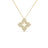 The VENETIAN PRINCESS PAVE DIAMOND MEDIUM FLOWER NECKLACE by Roberto Coin features a diamond-encrusted floral pendant on an 18K gold chain, showcased against a white background.