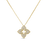 Roberto Coin Venetian Princess Flower Necklace in 18K Yellow Gold – Pavé Diamond (front view)