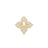 The VENETIAN PRINCESS PAVE DIAMOND LARGE FLOWER RING by Roberto Coin features a four-petal floral design in 18K yellow gold, adorned with pavé diamonds on each petal, displayed on a plain white background.
