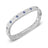 PRINCESS CLASSIC DIAMOND AND GEMSTONE SATIN FINISH BANGLE