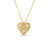The VENETIAN PRINCESS MEDIUM HEART MEDALLION NECKLACE by Roberto Coin features a gold heart-shaped pendant with a textured finish, scattered sparkling diamonds, and hangs from a delicate 18K yellow gold chain—exquisite Italian craftsmanship.