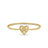 The VENETIAN PRINCESS MEDIUM HEART MEDALLION BRACELET by Roberto Coin features 18K yellow gold beads and a heart-shaped centerpiece adorned with small white gemstones in a floral design.