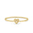 The VENETIAN PRINCESS SMALL HEART MEDALLION BRACELET by Roberto Coin features a delicate gold beaded design inspired by Venetian motifs, showcasing a petite heart centerpiece accented with four sparkling diamonds.