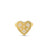 The VENETIAN PRINCESS MEDIUM HEART MEDALLION RING by Roberto Coin features a large, textured heart-shaped face with a rope border and diamond floral accents, all crafted in timeless 18K yellow gold.