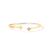 LOVE IN VERONA DIAMOND AND POLISHED FLOWER CUFF BANGLE