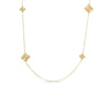 ARABESQUE ALTERNATING DIAMOND FLOWER STATION LONG NECKLACE