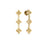 ARABESQUE ALTERNATING DIAMOND AND TRIPLE FLOWER DROP EARRINGS