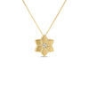 VERNAZZA DIAMOND AND SATIN FINISH FLOWER NECKLACE
