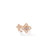 VENETIAN PRINCESS CARNIVAL PAVE DIAMOND AND MIXED STONES LARGE TRIPLE FLOWER RING