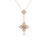 The VENETIAN PRINCESS CARNIVAL PAVE DIAMOND AND MIXED STONES DOUBLE FLOWER LARIAT NECKLACE by Roberto Coin shines with 18K rose gold, diamond accents, and pink gemstones—an elegant floral design inspired by Venetian Carnival style.