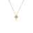 The Roberto Coin Venetian Princess Carnival Small Flower Necklace features pavé diamonds and mixed stones set in 18K rose gold, inspired by the elegance of Venetian celebrations.