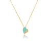AMORINO DIAMOND AND CYAN ENAMEL HEART NECKLACE