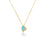 AMORINO DIAMOND AND CYAN ENAMEL HEART NECKLACE