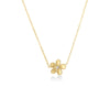 JASMINE DIAMOND AND POLISHED FINISH SMALL FLOWER NECKLACE