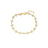 The Roberto Coin PRINCIPESSA DIAMOND AND FLOWER LINK BRACELET features delicate gold flower-shaped links adorned with sparkling diamonds and fastens with a lobster clasp.