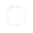 The Roberto Coin PRINCIPESSA DIAMOND AND FLOWER STATION NECKLACE features delicate gold with small floral motifs and round links, secured with a lobster clasp—a timeless piece for any occasion.