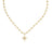 The PRINCIPESSA FLOWER CHAIN AND DIAMOND FLOWER PENDANT NECKLACE by Roberto Coin features a repeating floral 18K yellow gold chain and an ornate diamond flower pendant centered with a small gemstone.