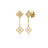 PRINCIPESSA TINY DIAMOND FLOWER DANGLE EARRINGS