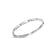 White gold bangle with diamond floral motif accents on a white background