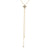 Yellow and white gold necklace with diamond flower charm on a white background