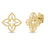 PRINCESS FLOWER DIAMOND OPEN FRAME STUD EARRINGS