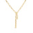 DESIGNER GOLD DOUBLE LARIAT CHAIN NECKLACE