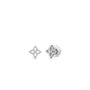 DIAMOND PRINCESS OUTLINE SMALL FLOWER STUD EARRINGS