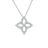 DIAMOND PRINCESS OUTLINE MEDIUM FLOWER NECKLACE