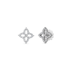 DIAMOND PRINCESS OUTLINE FLOWER MEDIUM STUD EARRINGS