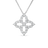 DIAMOND PRINCESS OUTLINE LARGE FLOWER NECKLACE