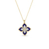 VENETIAN PRINCESS DIAMOND AND LAPIS FLOWER NECKLACE