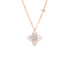 VENETIAN PRINCESS DIAMOND & MOTHER OF PEARL MEDIUM FLOWER LONG NECKLACE