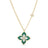Roberto Coin Venetian Princess Flower Necklace in 18K Yellow Gold – Diamond, Malachite (front view)
