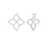 DIAMOND PRINCESS OUTLINE MEDIUM EARRINGS
