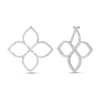 DIAMOND PRINCESS OUTLINE LARGE FLOWER EARRINGS